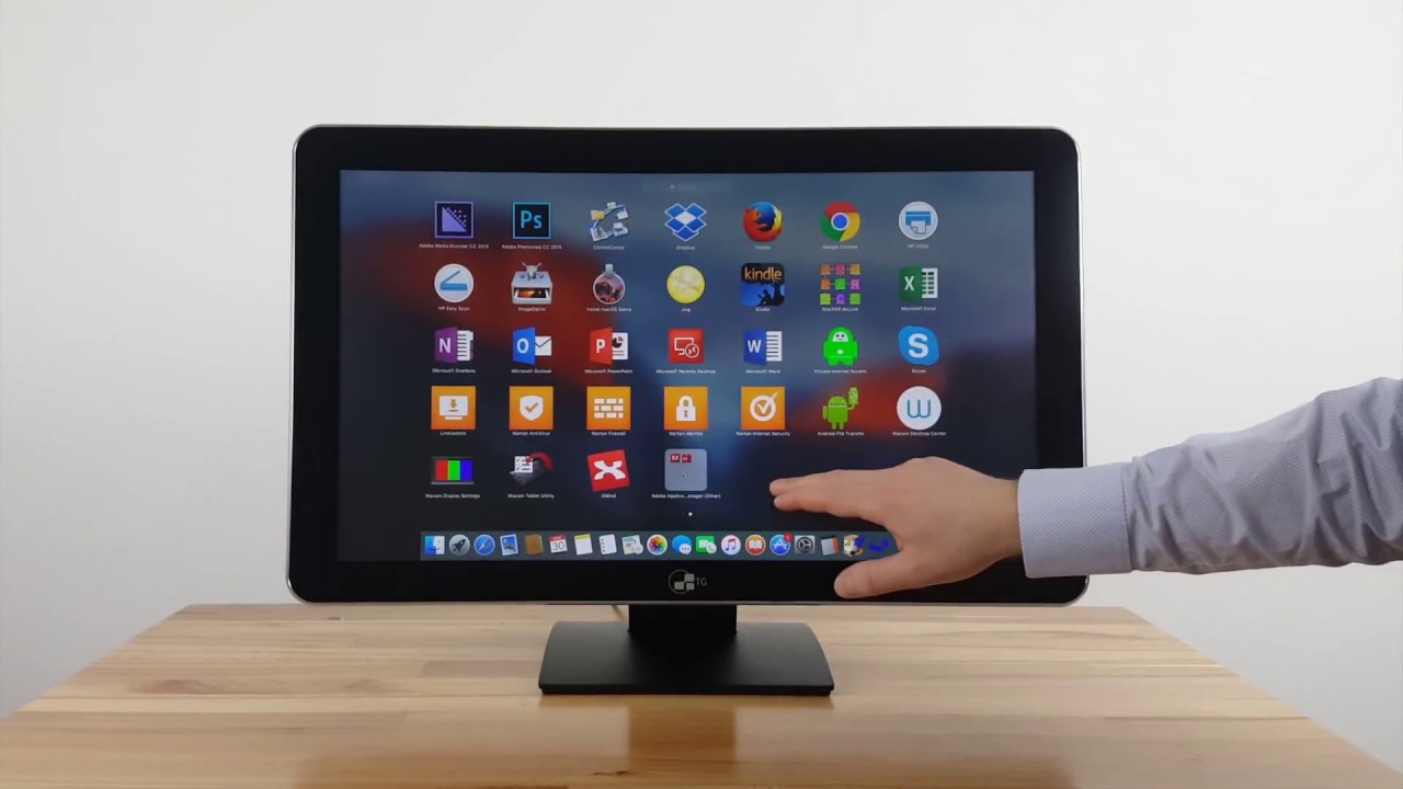 Large touch screen monitor for mac